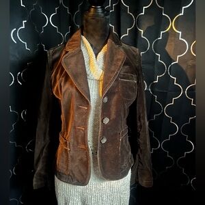 Willi Smith Chocolate Velour Blazer